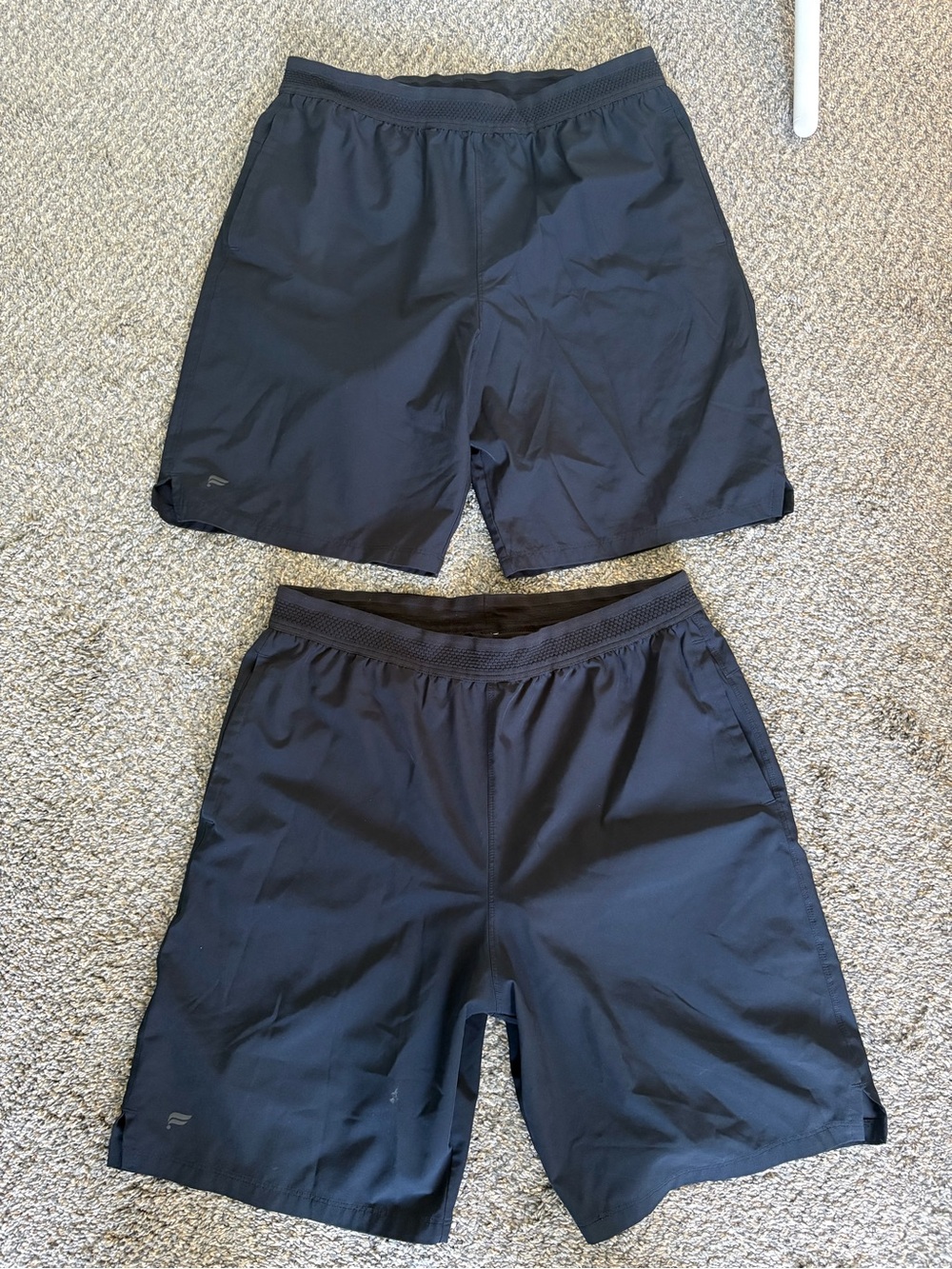 Two Pair of Men's Fabletics Black Athletic Shorts Large